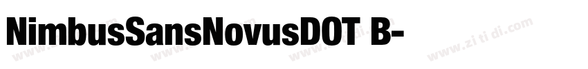 NimbusSansNovusDOT B字体转换